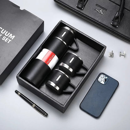 Stainless Steel Water Bottle-Insulated Vacuum Coffee 3 Mug Set