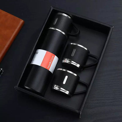 Stainless Steel Water Bottle-Insulated Vacuum Coffee 3 Mug Set