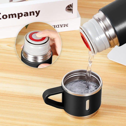 Stainless Steel Water Bottle-Insulated Vacuum Coffee 3 Mug Set