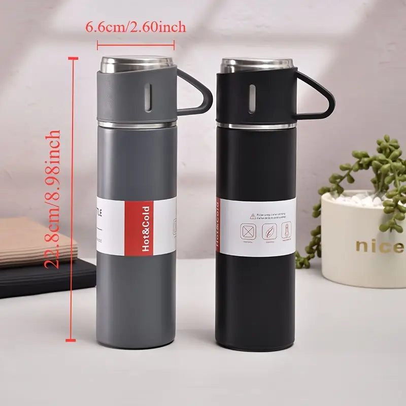 Stainless Steel Water Bottle-Insulated Vacuum Coffee 3 Mug Set
