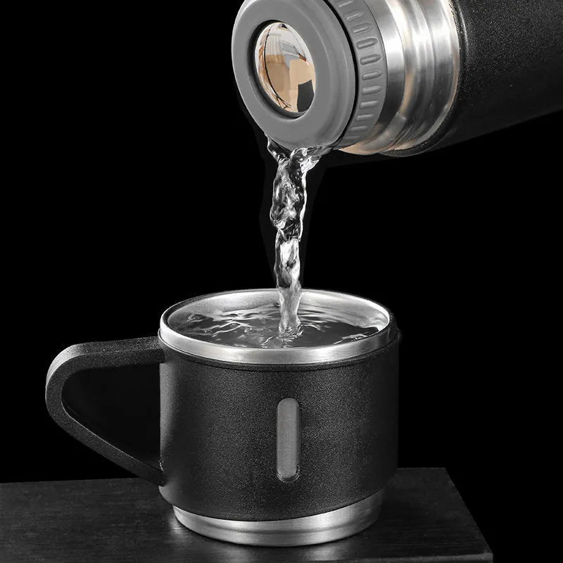 Stainless Steel Water Bottle-Insulated Vacuum Coffee 3 Mug Set